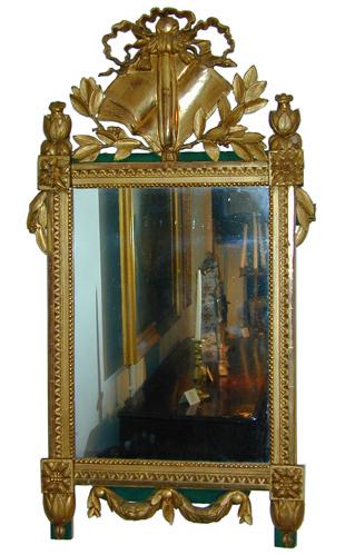 An 18th Century Louis XVI Carved Giltwood Mirror No. 1886