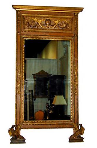 A Fine 18th Century Italian Louis XVI Parcel-Gilt Pier Mirror No. 1624
