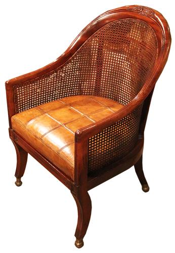 A Fine 19th Century Regency Mahogany Barrel Desk Chair No. 2226