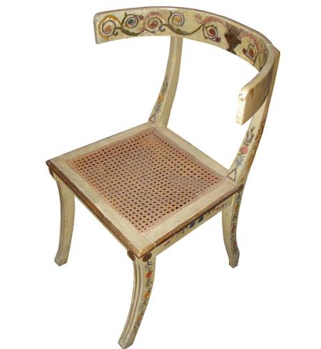 A Set of Eight 18th Century Italian Polychrome Klismos Chairs No. 1436