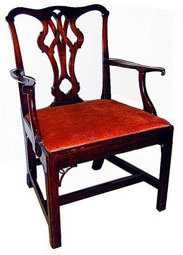 An 18th Century English George II Chippendale Walnut Armchair No. 627