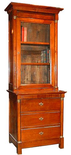 A 19th Century Cherry Wood Empire Combination Bookcase and Chest of Drawers No. 52