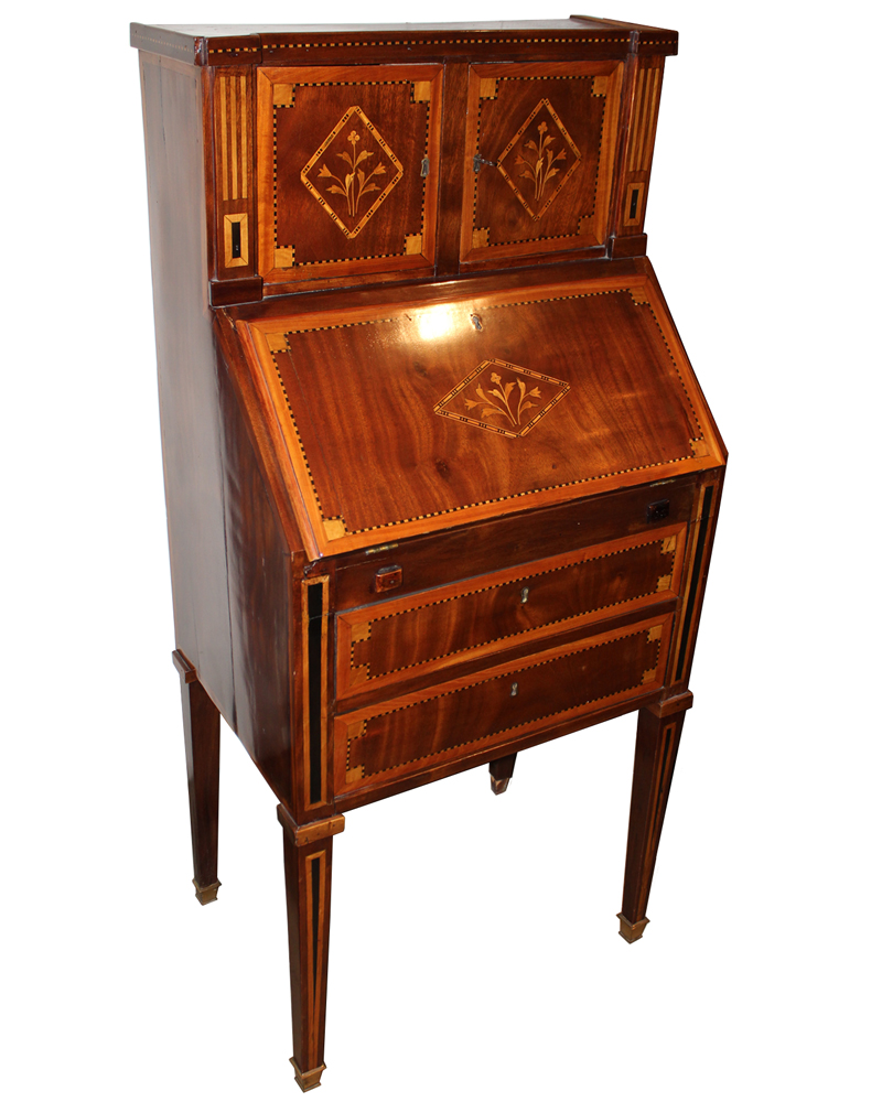 An 18th Century Dutch Marquetry Upright Slant-Front Desk No. 208
