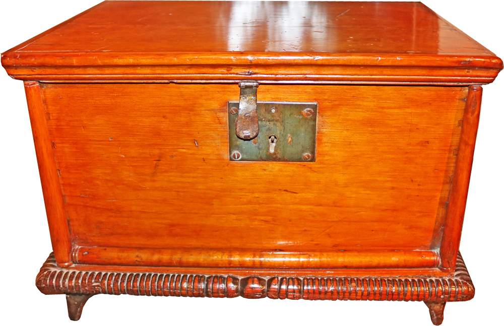 A 19th Century American Cherry Wood Bible Box No. 422