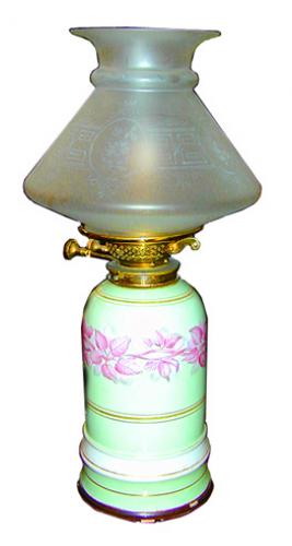 A 19th Century French Porcelain Oil Lamp No. 3042