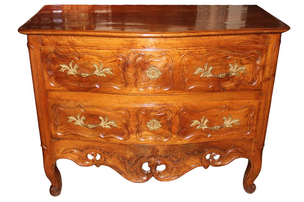 An 18th Century French Louis XV Walnut Two Drawer Commode No. 1084