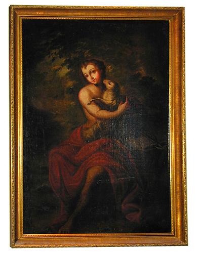 An 18th Century Italian Painting of St. John the Baptist No. 1817