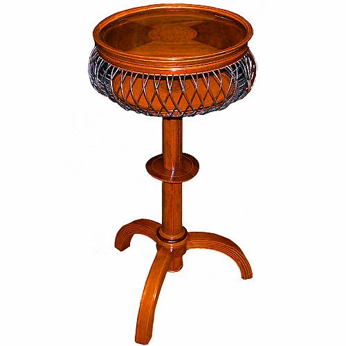 An Unusual and Whimsical 19th Century Charles X Walnut and Satinwood Parquetry Side Table No. 2488