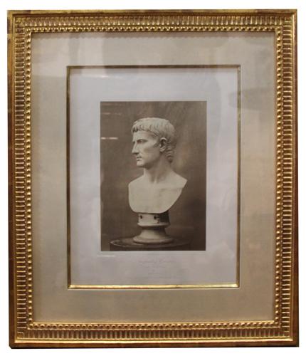 A 19th Century Italian Lithograph: Bust of Augustus Caesar No. 1501