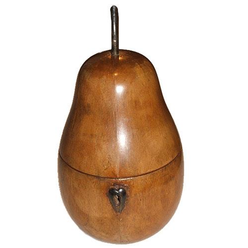A Rare and Understated English Pear-Shaped Tea Caddy No. 682