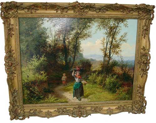 A 19th Century Italian Oil on Canvas of a young woman No. 2932