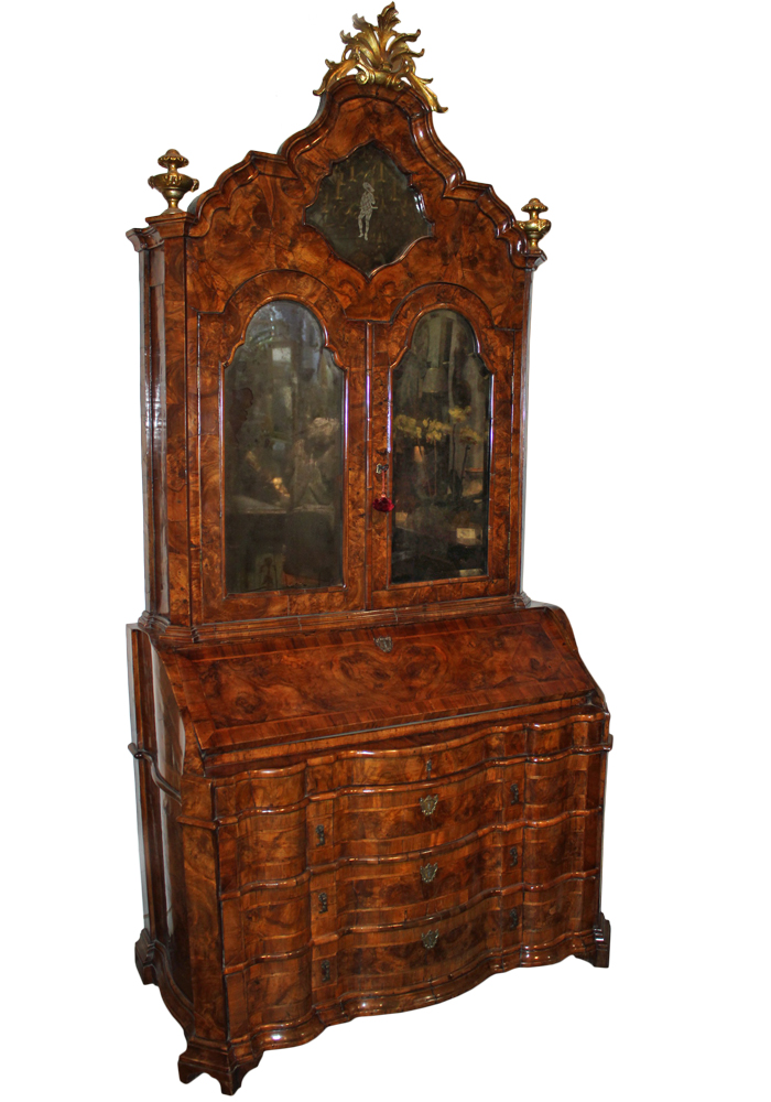 An 18th Century Venetian Burled Olivewood Secretaire No. 2002