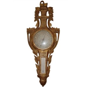 An 18th Century French Louis XV Carved Giltwood Barometer No. 465