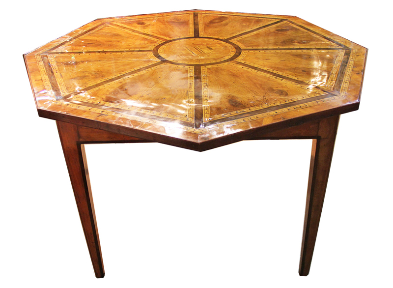An 18th Century Italian Walnut Inlaid Center Table No. 2080