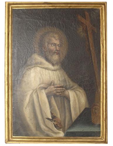 A 17th Century Oil on Canvas of St. Francis of Assisi No. 3371