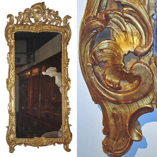 An 18th Century Italian Rococo Giltwood Pier Mirror No. 3397