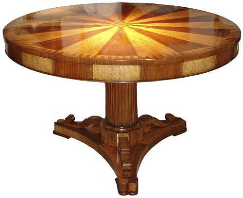 An 18th Century Italian Satinwood and Walnut Parquetry Center Table No. 3486