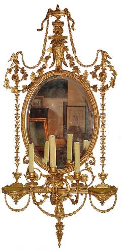 A 19th Century Italian Giltwood Girandole Mirror No. 3479