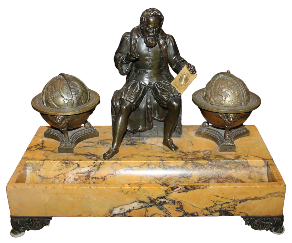 An Early 19th Century Italian Escritoire Portraying a Well-Patinated Cast Brass Copernicus No. 2655