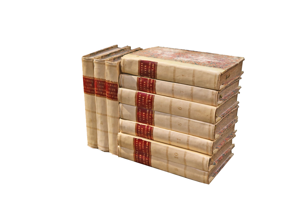 Ten 18th Century Volumes of Vasari's Lives of the Artists No. 2677