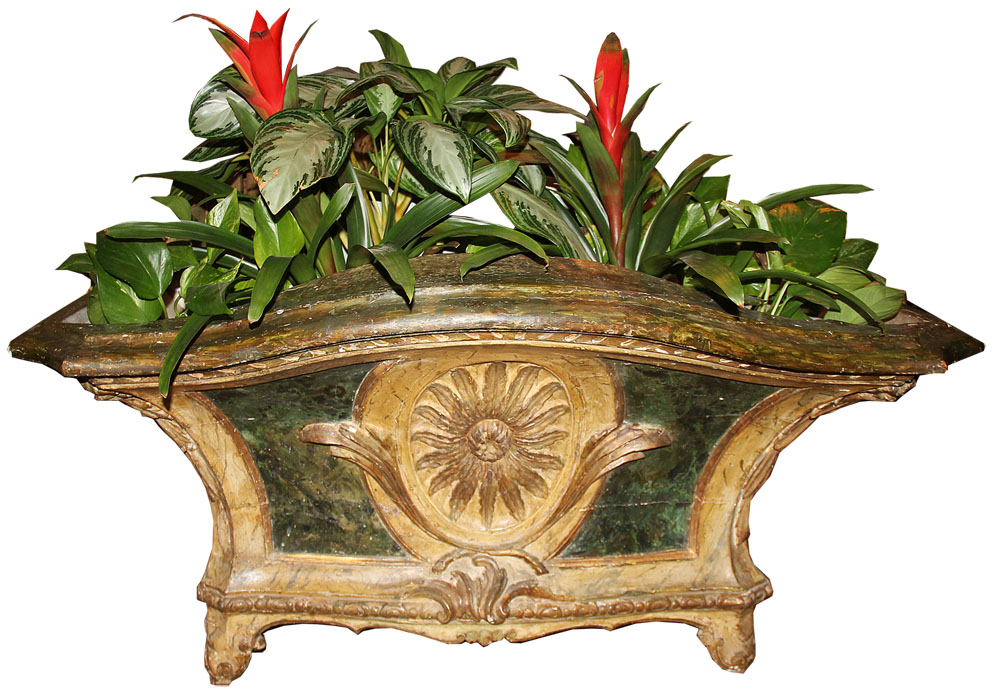 An 18th Century Polychrome and Parcel-Gilt French Louis XV Jardinère No. 2744