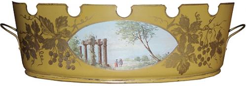 A 19th Century English Painted Tole Jardinere, No. 3810
