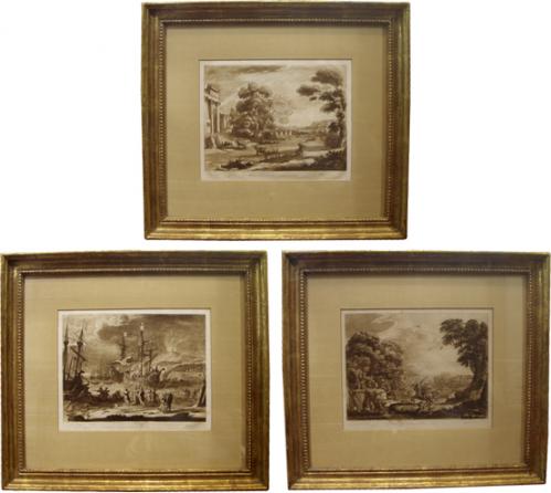 A Set of Three 19th Century English Sepia Prints No. 3809