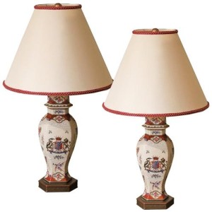 A Pair of 19th Century Continental Bisque Porcelain Urn Lamps No. 3913