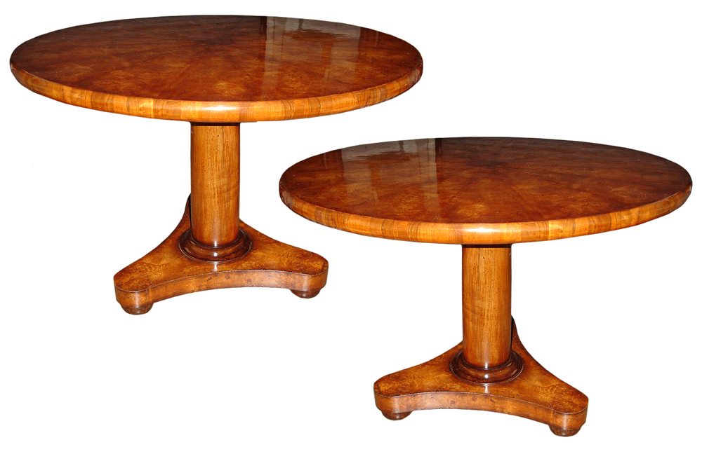 A Pair of Late 19th Century Maple Center Tables No. 3121