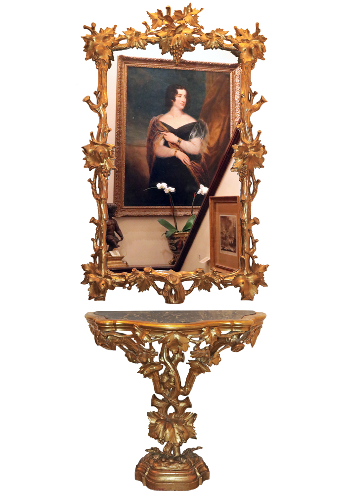 A Late 18th Century Rococo Giltwood Console and Mirror Set No. 3276