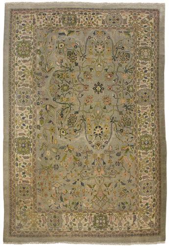 A Rare and Unusual Late 19th/Early 20th Century Persian Mahal Hand Woven Wool Rug No. 4208