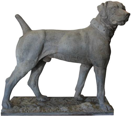 A Rare and Unusually Large 19th Century English Statue of a Champion English Short Haired Pointer No. 4278