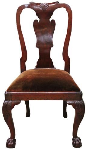 An 18th Century Queen Anne Mahogany Side Chair No. 4303