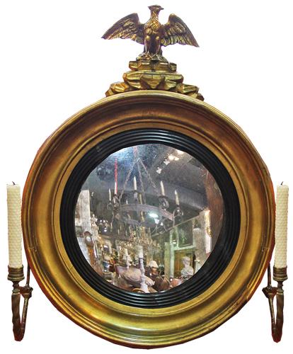 A 19th Century English Regency Convex Mirror No. 4293