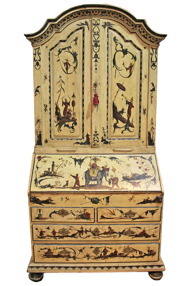 An Incomparable 18th Century Venetian Chinoiserie Secretaire No. 3412