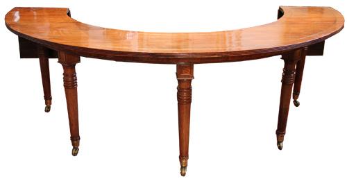 A 19th Century English Regency Semi-Circular Mahogany Hunt and Wine Display Table No. 4407