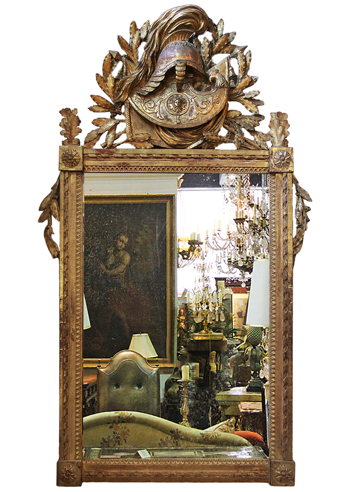 An 18th Century French Louis XVI Giltwood Neoclassical Mirror No. 3823