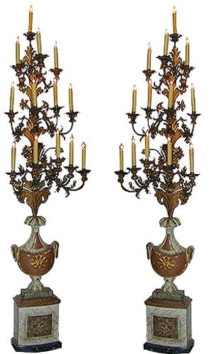 A Pair of 18th Century Italian Tole Torchères No. 1710