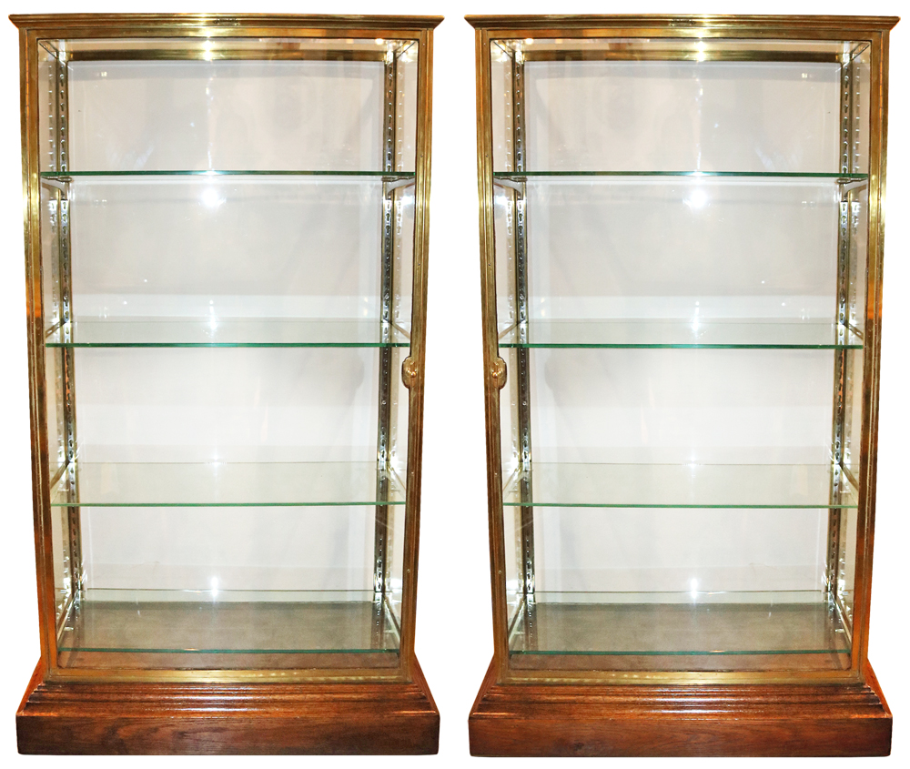 A Pair of 19th Century French Glass Vitrines No. 4379