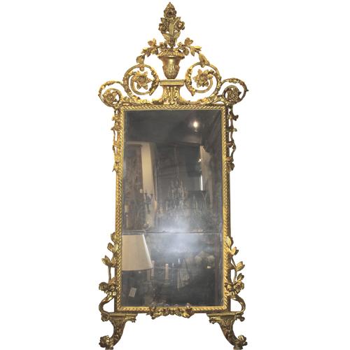 A Sophisticated 18th Century Italian Luccan Carved Giltwood Mirror No. 2471