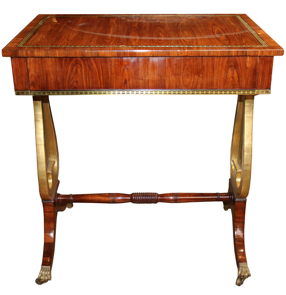 A 19th Century English Rosewood and Parcel-Gilt Side Table No. 4403