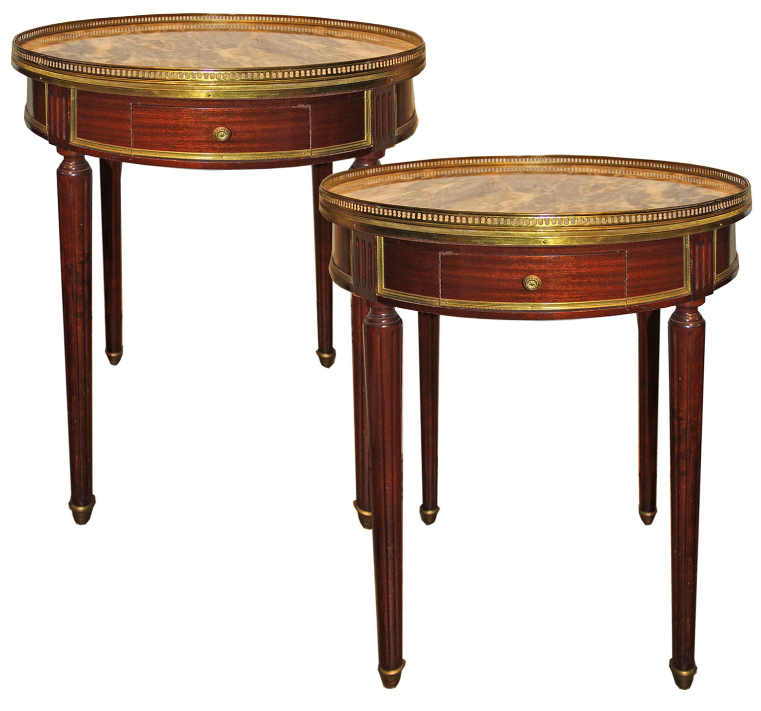 A Pair of 19th Century French Mahogany Bouillotte Tables No. 4477