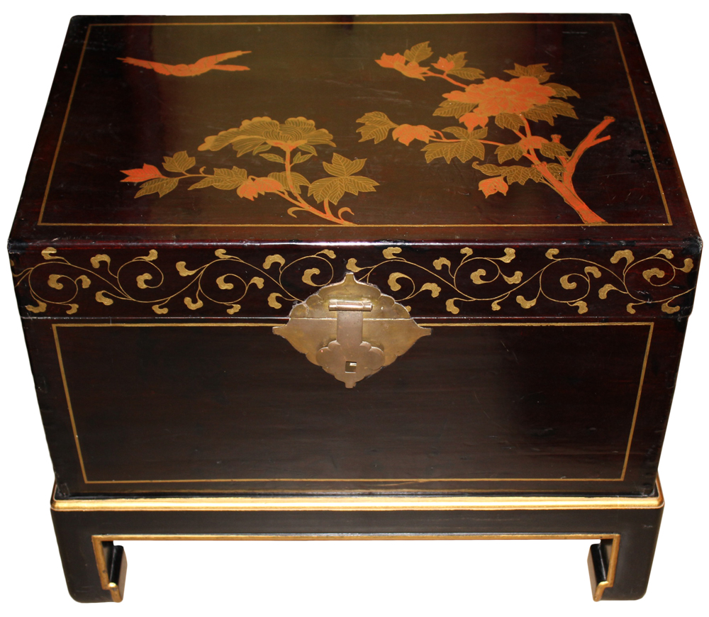 A 19th Century Chinese Pigskin-Wrapped Chinoiserie Coffer No. 477