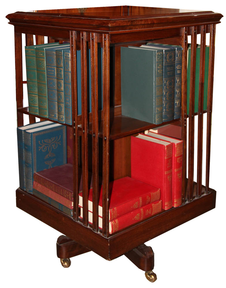 A 19th Century American Walnut Revolving Library Stand No. 512