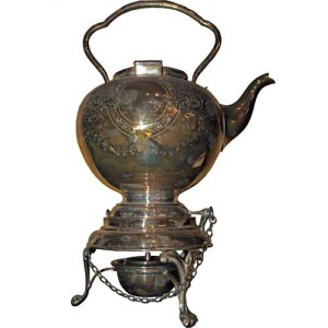 A Diminutive 19th Century Silvered Tea Pot No. 2513