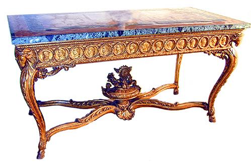 An 18th Century Italian Neoclassic Giltwood Console Table 1514