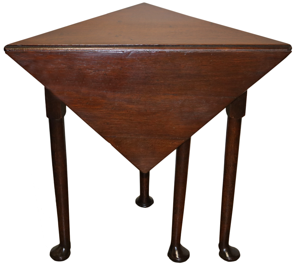 An Early 18th Century Queen Anne Well-Patinated Oak Envelope Table No. 82