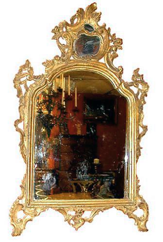 A 18th Century Italian Louis XV Finely Carved Giltwood Mirror No. 48