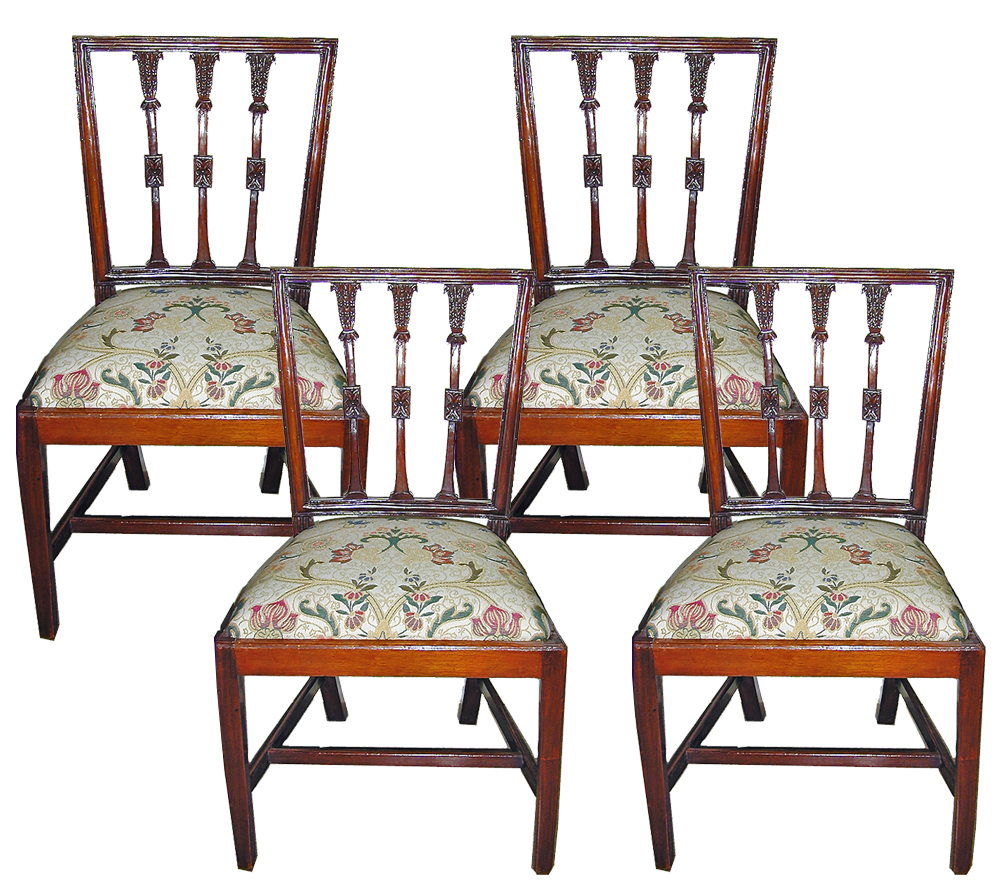 An Italian Set of Four 18th Century Neoclassical Side Chairs No. 862
