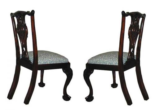 A Pair of English Mahogany Dining Chairs No. 1838